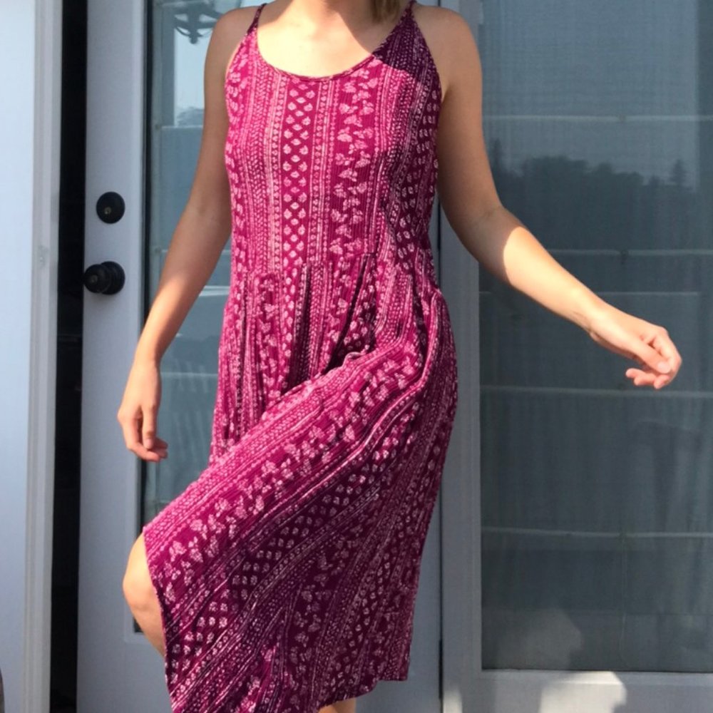 Patterned Midi Dress